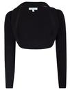 Amy FEVER Vintage Knitted Bolero Cardigan in Black