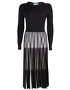 Lewes FEVER Retro Vintage Knitted Dress in Black