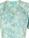 Darla FEVER Retro 50s Antique Floral V-Neck Dress