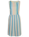 FEVER DESIGNS Retro 50s Pastel Stripe Prom Dress