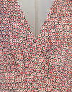 Seurat FEVER Retro 60s Geo Print V-Neckline Dress