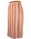 Barbican FEVER Retro 50s Linen Stripe Pencil Skirt