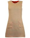 Livorno FEVER 60s Mod Textured Tweed Shift Dress