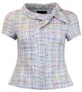 Livorno FEVER 60s Mod Textured Tweed Bow Top