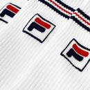 Fila Vintage 3 Pack Stripe Rib Socks in White 