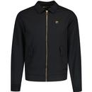 fila vintage mens adrian gold details collared mod harrington zip jacket black