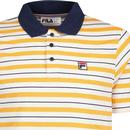 Arlo Fila Vintage Yarn Dye Retro Stripe Polo Shirt