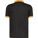 BB1 Fila Vintage Retro Striped Polo Shirt  B/Y/PS
