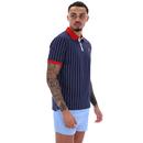 BB1 Fila Vintage Retro 70s Striped Polo Shirt N/R