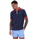 BB1 Fila Vintage Retro 70s Striped Polo Shirt N/R