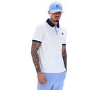 BB1 Fila Vintage Retro Striped Polo Shirt (W/N/VB)