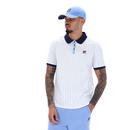 BB1 Fila Vintage Retro Striped Polo Shirt (W/N/VB)