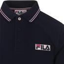 Connell FILA VINTAGE Retro Tipped Mod Polo in Navy