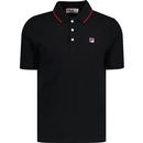 Fila Vintage Retro Sports Seb Polo Shirt Black