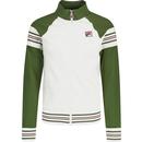 fila vintage mens ferarra colour block zip track jacket fila chive green gardenia