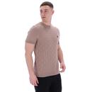 Campbell Fila Gold Retro Weave Effect Knit Tee MM