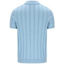 Kennedy Fila Gold Textured Stripe Knitted Polo SS