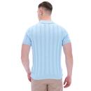 Kennedy Fila Gold Textured Stripe Knitted Polo SS