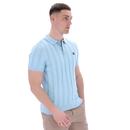 Kennedy Fila Gold Textured Stripe Knitted Polo SS