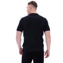 Walter Fila Gold Open Knit Pointelle Panel Polo B