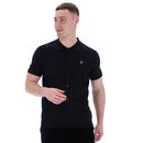 Walter Fila Gold Open Knit Pointelle Panel Polo B