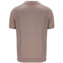 Walter Fila Gold Open Knit Pointelle Panel Polo MM