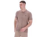 Walter Fila Gold Open Knit Pointelle Panel Polo MM