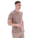 Walter Fila Gold Open Knit Pointelle Panel Polo MM