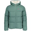 Fila Vintage Harry Heavy Padded Puffer Jacket in Dark Forest and Gardenia FW23MH008 313