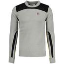 Fila Vintage Josh Colour Block Jumper in Sharkskin Grey