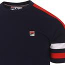 Juan FILA VINTAGE Retro 70s Sports T-Shirt in Navy