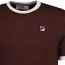Marconi FILA VINTAGE Retro 70s Ringer T-shirt B/E