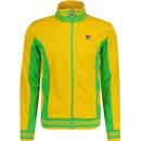 fila vintage mens manne colour block zip track jacket yellow green