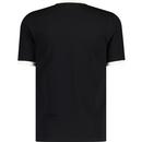 Marconi Fila Vintage Retro 70s Ringer T-shirt B/G