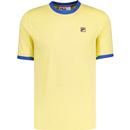 Fila Vintage Marconi Ringer T-Shirt in Popcorn Yellow and Turkish Sea Blue LM1836AT 977