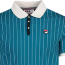 BB1 Fila Vintage Retro Striped Polo Shirt DL/G/B