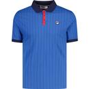 Fila Vintage BB1 Pinstripe Polo in Turkish Sea Blue LM1839AT 515