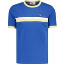 Fila Vintage Razee Chest Stripe 70s Tee in Turkish Sea Blue LM181K91 515