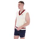 Rufus Fila Vintage Archive Cable Knit V-neck Vest 