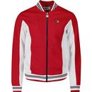 fila vintage mens settanta contrast side panels zip track jacket chinese red white
