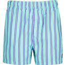 fila vintage mens parsa retro striped swim shorts aruba blue