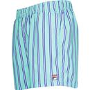 Parsa Fila Vintage Retro Striped Swim Shorts AB/W