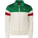 fila vintage mens tomme colour block collared zip track jacket gardenia jolly green