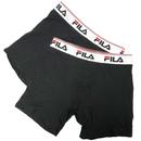 Fila Tristan 2 Pack Men's Mid Rise Boxer Shorts in Black XS21MCU003 001