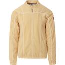 fila vintage mens tusk contrast piping detail velour zip track top boulder yellow white