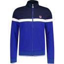 fila vintage umar colour block zip track jacket bright blue