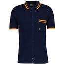 Ascari Fila Vintage Waffle Knit Retro Polo Shirt N