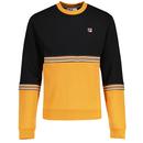 Fila Vintage Attwood Colour Block Crew Sweatshirt in Yam and Black FW23MH040