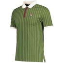 BB1 Fila Vintage Retro Striped Polo Shirt C/G/WW