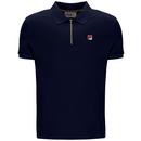 Fila Vintage Benjamin Waffle Polo in Navy SS25MH005 410